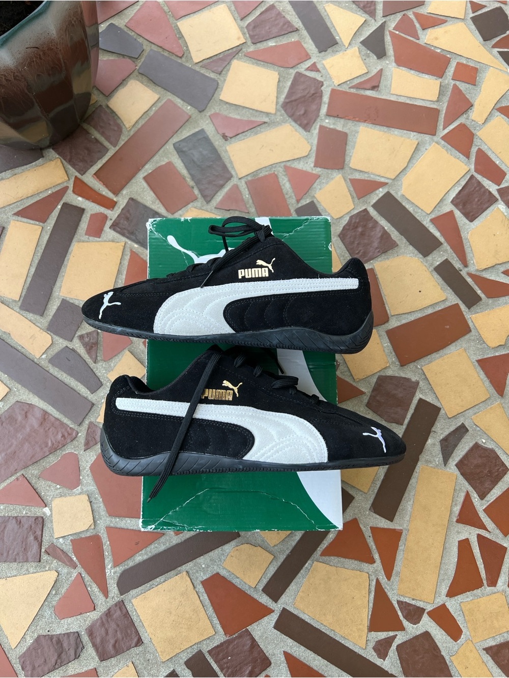 Puma Speedcat Ls Black Suede Sneakers with White
